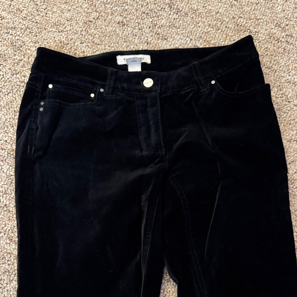 White House Black Market Elegant velvet Boot cut Pants - Picture 3 of 5